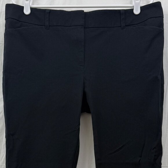New York & Co Stretch Cotton Straight Leg Pants Women 14 Black - Picture 2 of 9